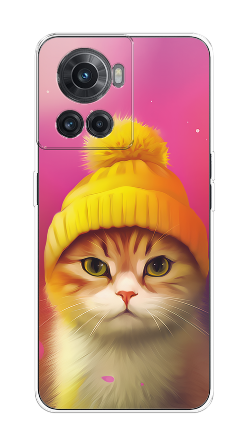 

Чехол на OnePlus 10R/Ace "Котик в шапочке", Розовый;желтый;бежевый, 153050-1