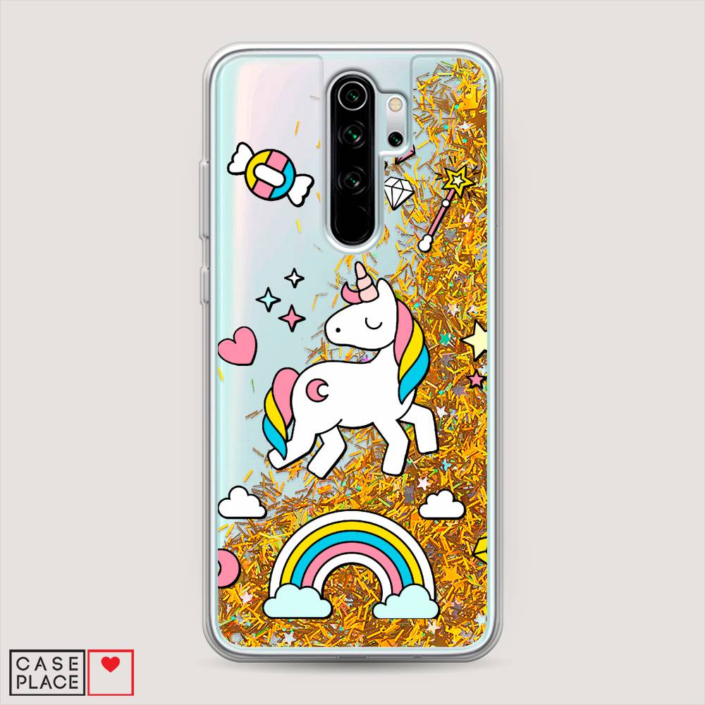 

Жидкий чехол с блестками "Принцесса единорог" на Xiaomi Redmi Note 8 Pro, 36690-1