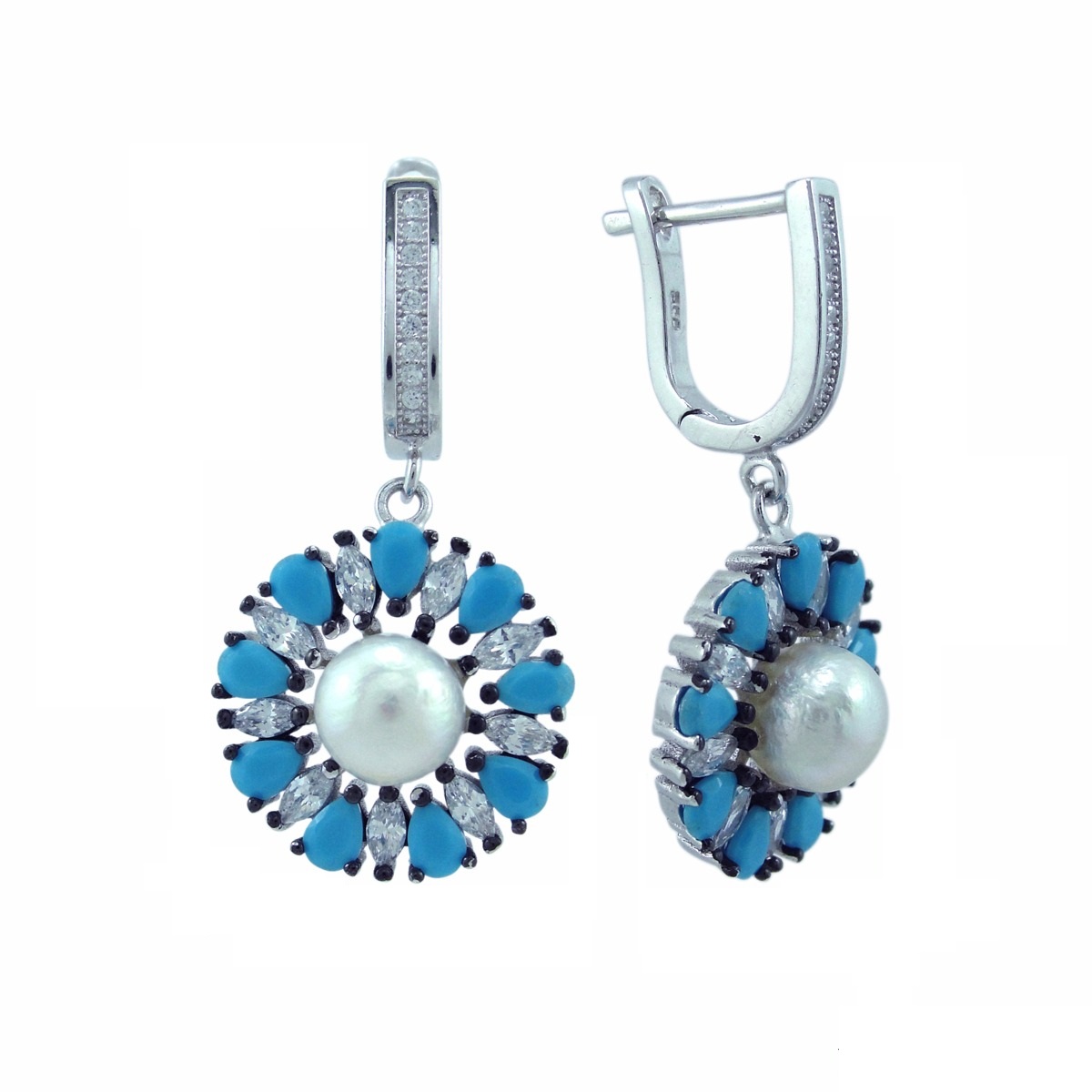 

Серьги из серебра с бирюзой Balex Jewellery 2405937378, 2405937378