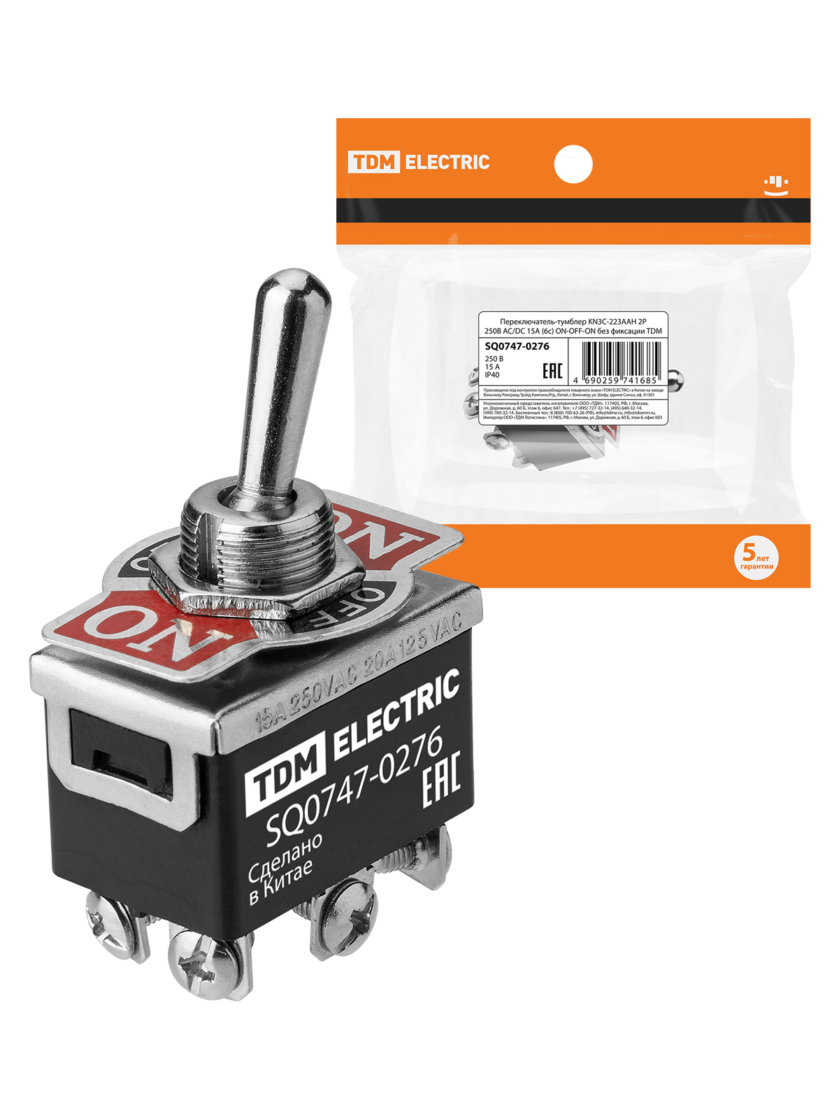 фото Переключатель-тумблер tdm sq0747-0276 tdm electric