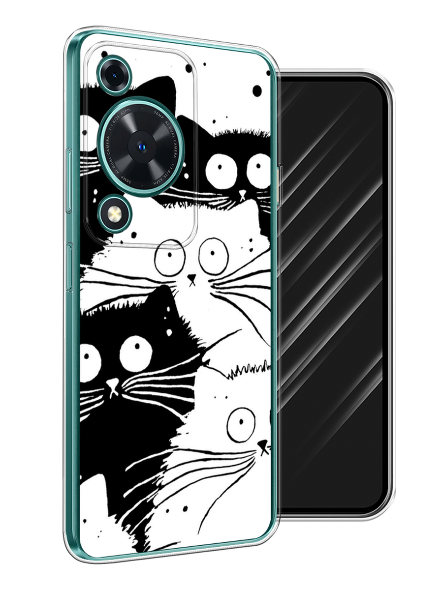 

Чехол Awog на Huawei Nova Y72 "Коты черно-белые", Черный;белый, 6123650-1