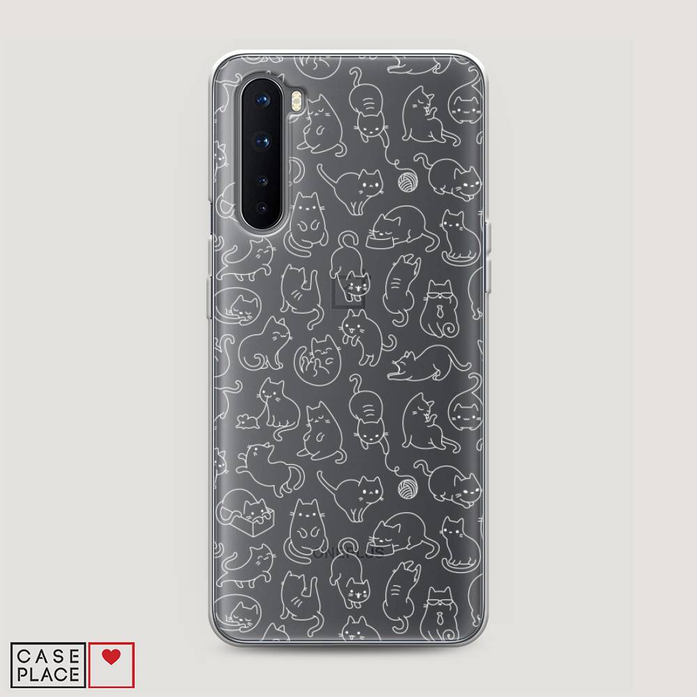 

Чехол Awog на OnePlus Nord / ВанПлас Nord "Шкодливые котики", Черный;белый;серый, 151350-2