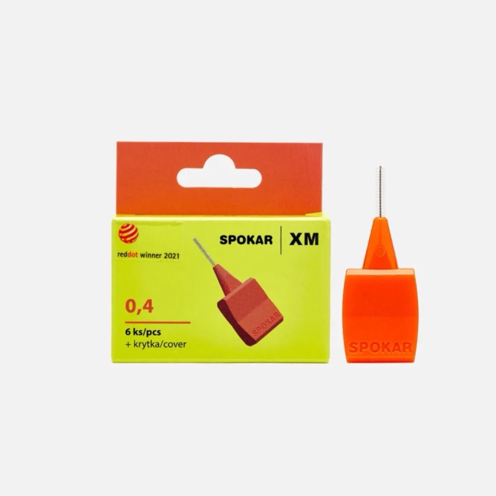 Зубные ершики Spokar Interdental brushes XM 0.4 мм, 6 шт орал б ершики для межзубных щеток конические сменные 6