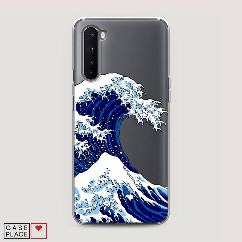 

Чехол Awog на OnePlus Nord / ВанПлас Nord "Волна в Канагаве", Синий;белый, 151350-4