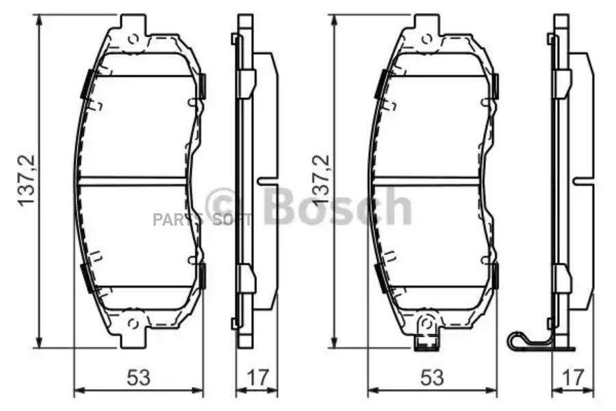

Тормозные колодки Bosch передние 986494337