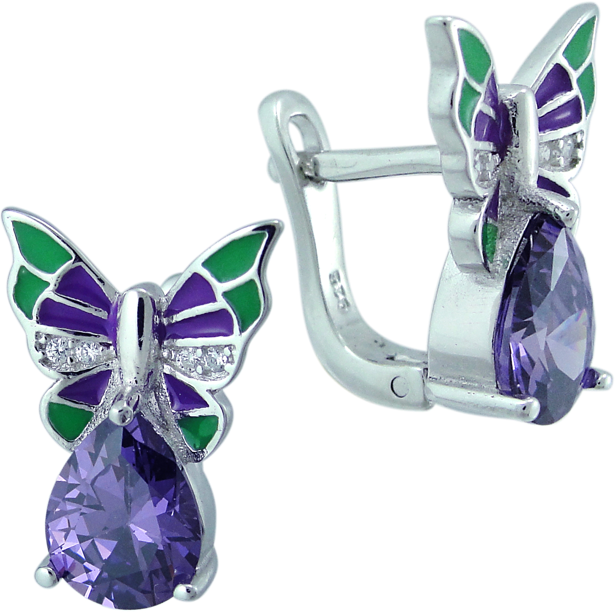

Серьги из серебра с аметистом Balex Jewellery 2405937660, 2405937660