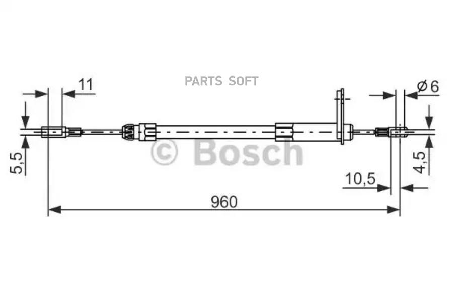 

Трос Ручника Зад BOSCH 1987477219