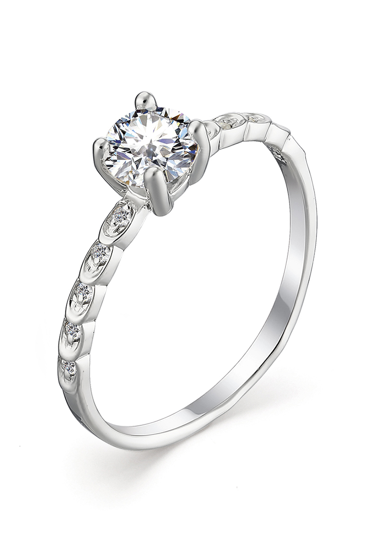 Кольцо помолвочное из серебра с фианитом р. 18,5 Kari Jewelry К630-254
