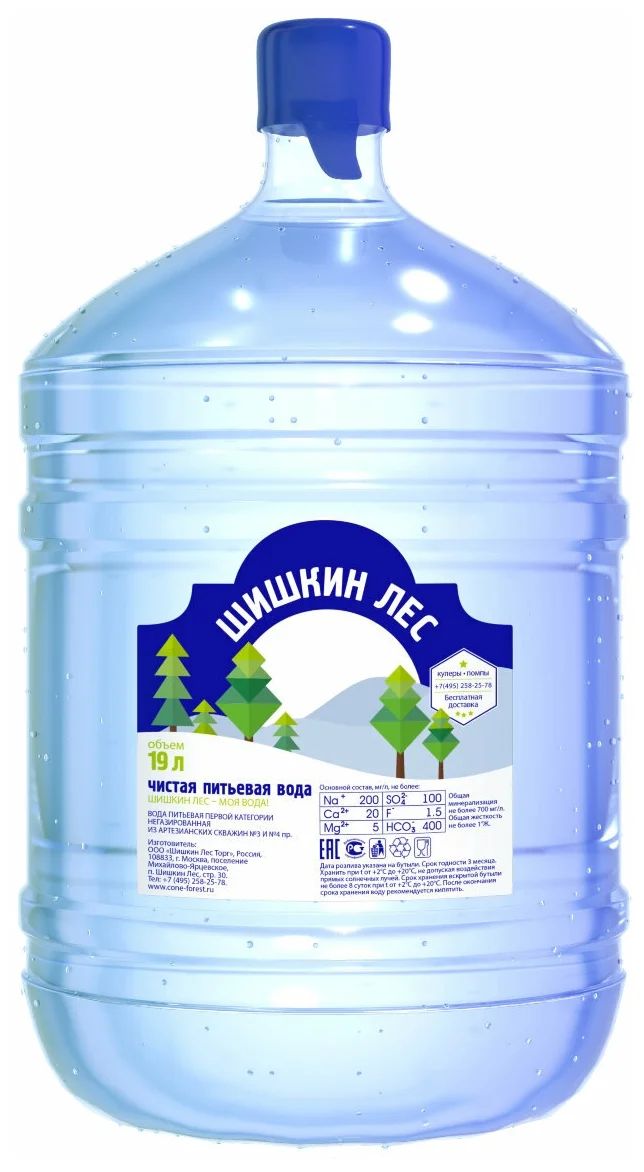 Вода питьевая Шишкин лес негазированная 19 л