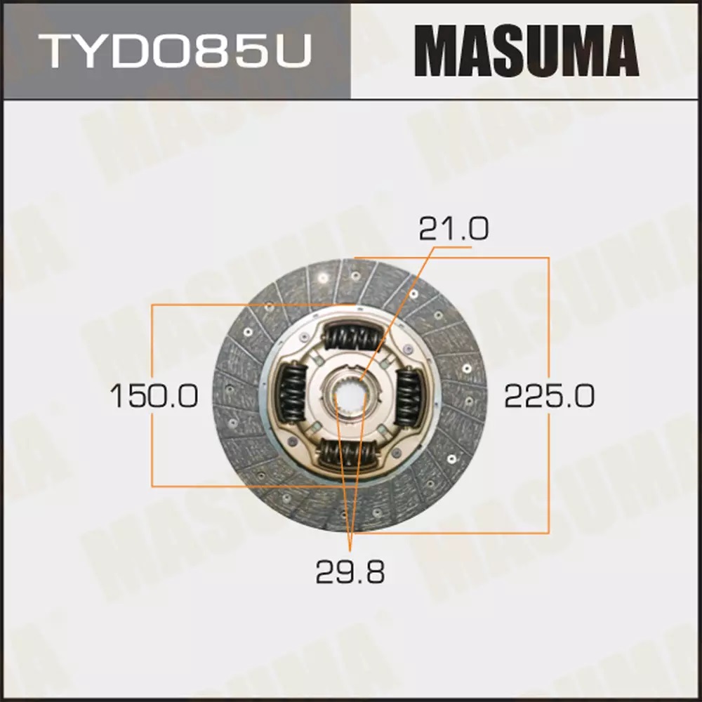 

Диск сцепления Toyota Celica/Hiace IV/Hilux V 77>05 Masuma TYD085U