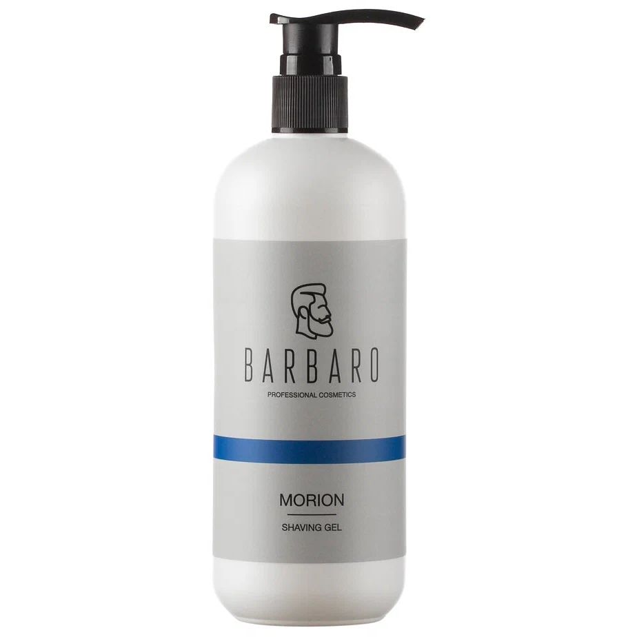 Непенящийся прозрачный гель для бритья Barbaro Shaving Gel Morion 500 мл стимулятор мужской sono stroker прозрачный