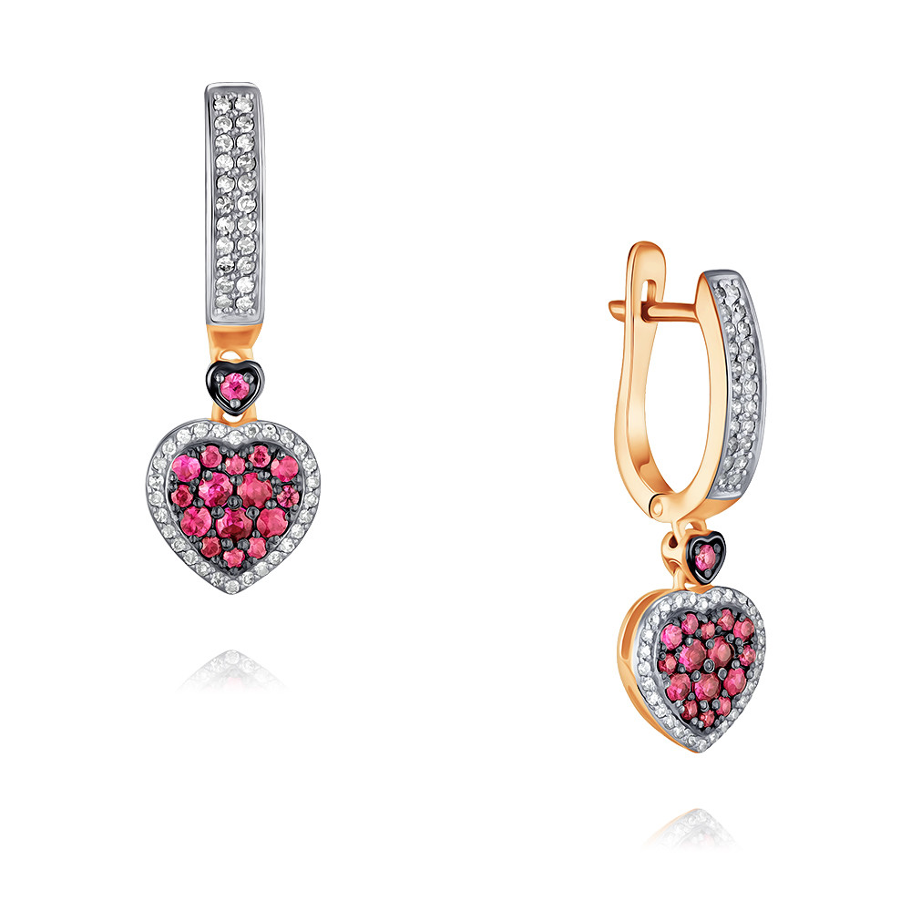 

Серьги подвески из красного золота ADAMAS 24040904/01-А50ДЧ-431, рубин/бриллиант, 24040904/01-А50ДЧ-431