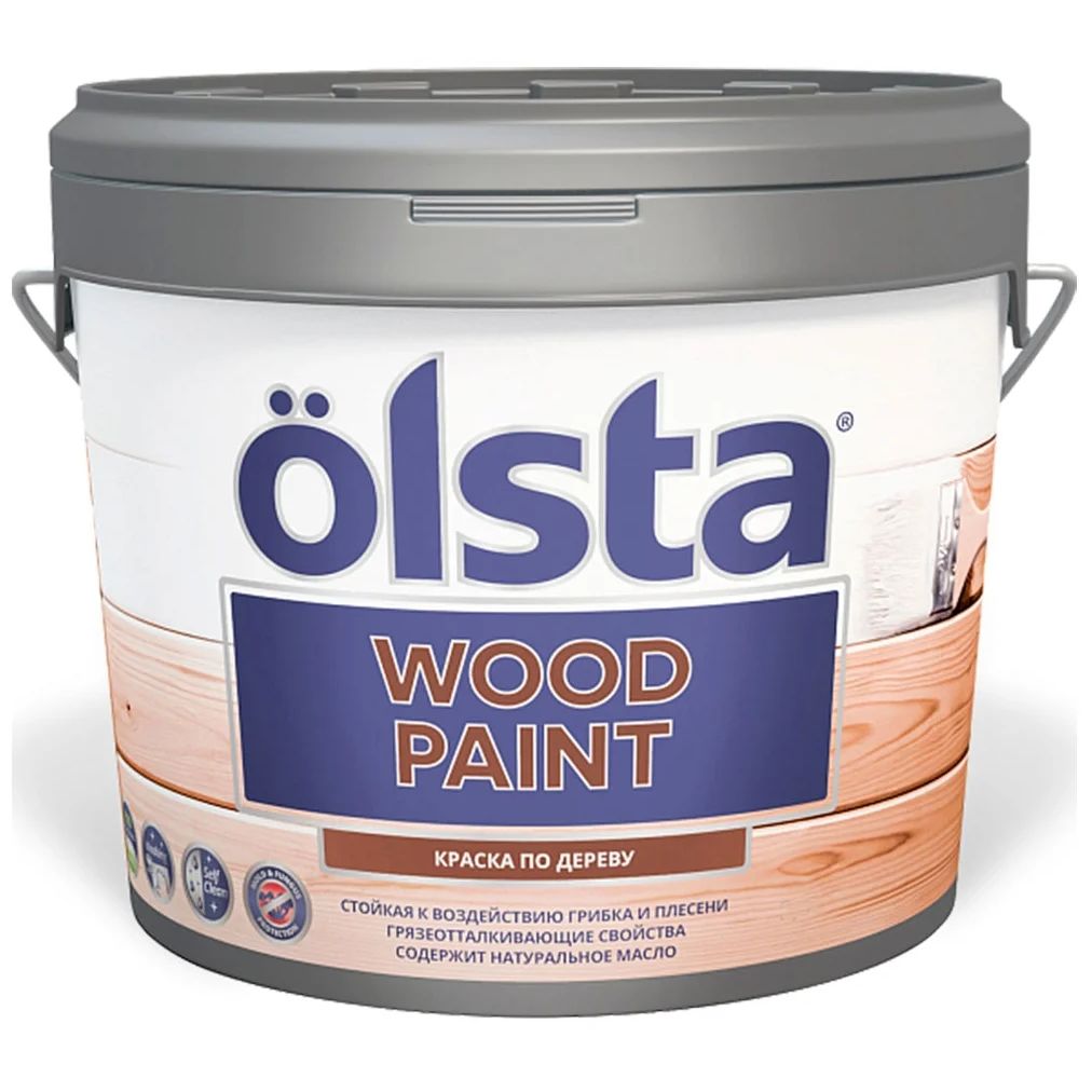 фото Краска olsta wood paint база c, 900 мл