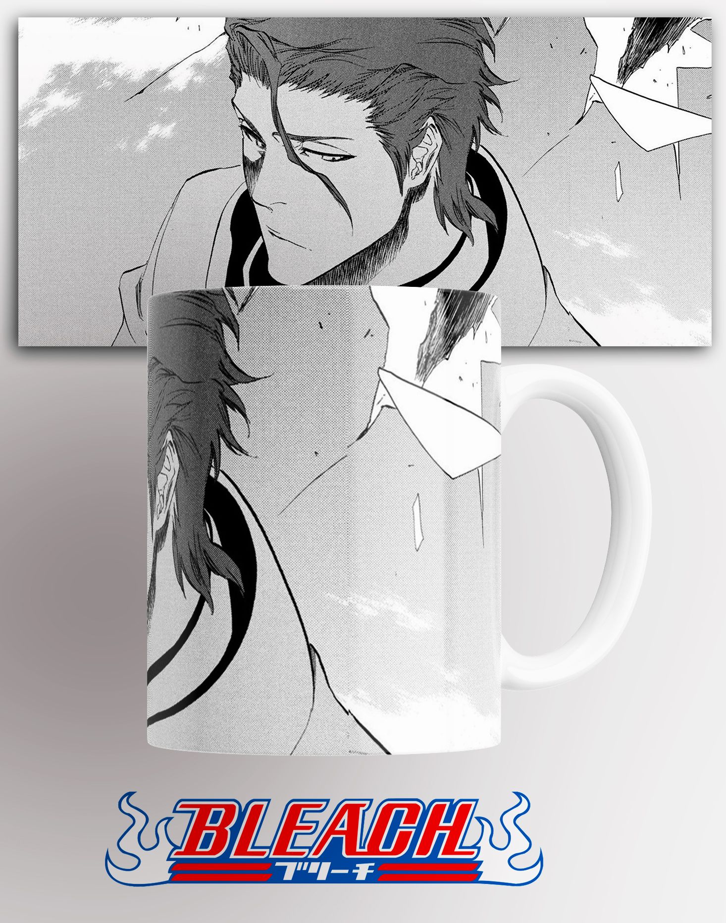

Кружка с принтом аниме Блич Айзен Соске Bleach Aizen Souske anime