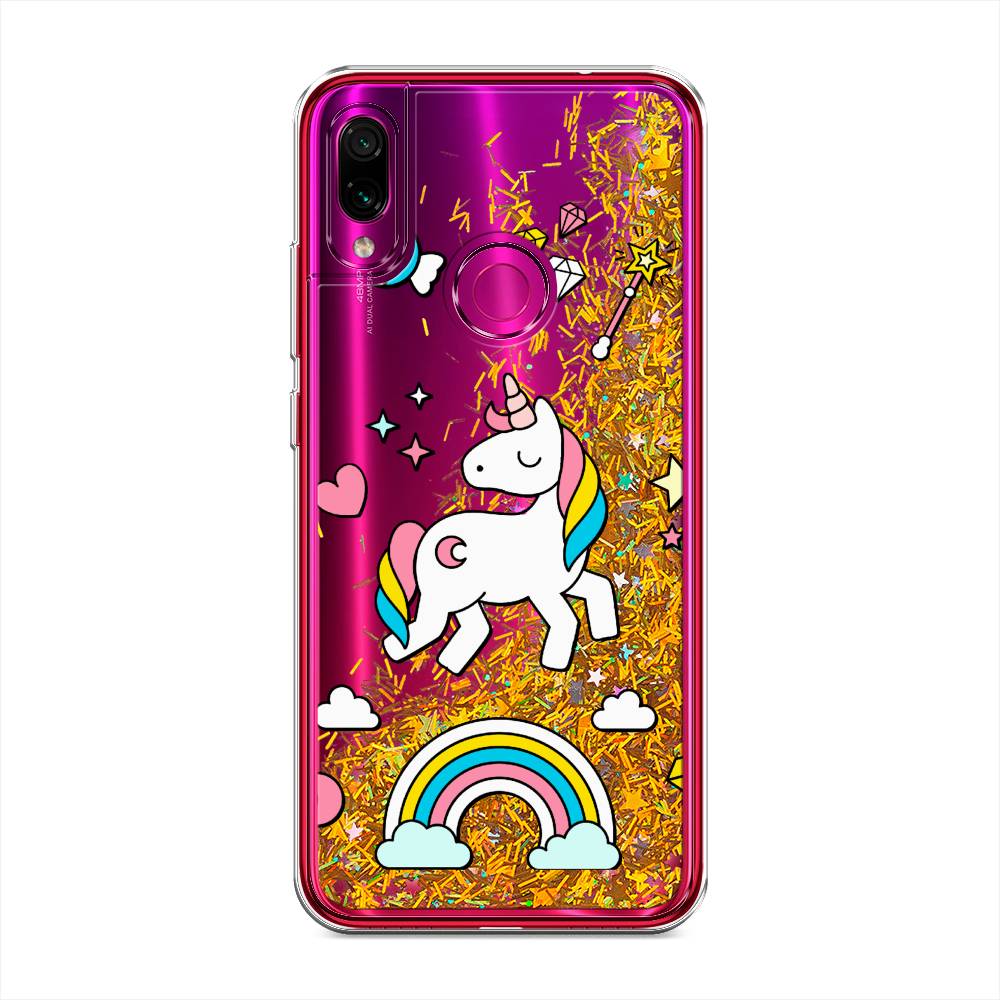 

Жидкий чехол с блестками "Принцесса единорог" на Xiaomi Redmi Note 7, 34790-1