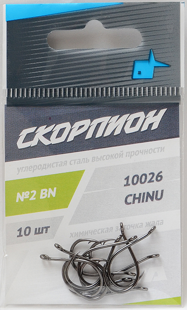 Рыболовный крючёк OLTA Chinu, 10 шт. 2 РВ-101136