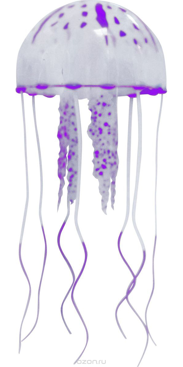 

Декор для аквариума Медуза силикон, с неоновым эффектом, 10 х 10 х 20,5 см, фиолетовая, Фиолетовый