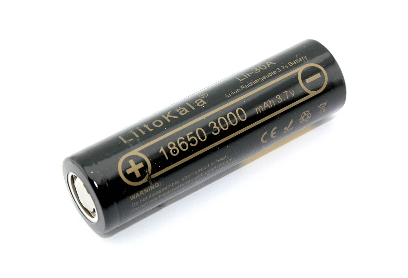 Аккумулятор типа 18650 Li-Ion LiitoKala Lii-30A 3000mAh, 3.7V аккумулятор для metabo bsz 18 6 25477 6 25478 3000mah