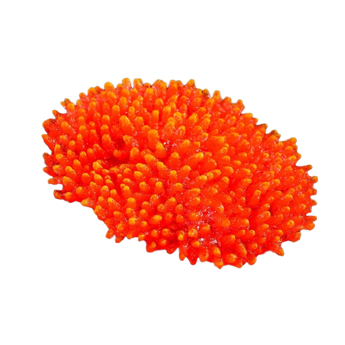Декор для аквариума Коралл силиконовый, светящийся в темноте, 10 х 4,5 см, красный