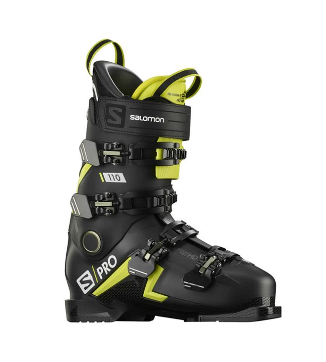 фото Горнолыжные ботинки salomon s/pro 110 black/acid green/white (20/21) (28.5)