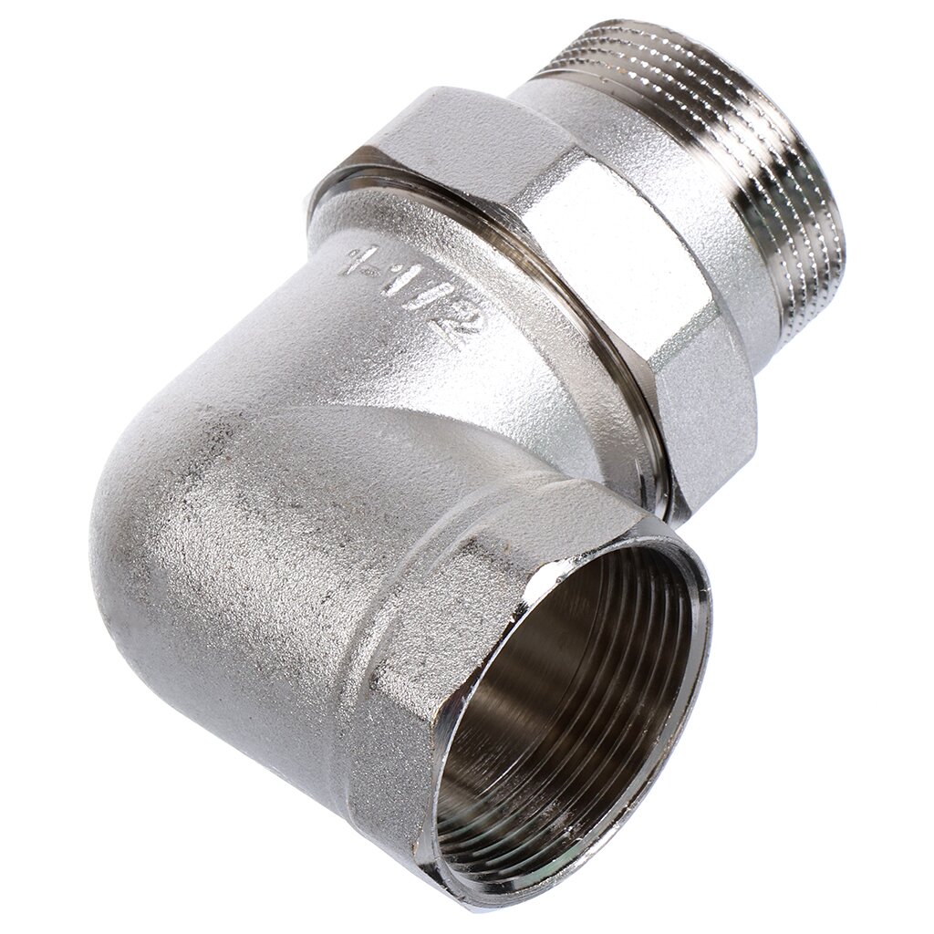 

Американка 1"1/2, Г-Ш, никель, угловая, РосТурПласт, 31616, Серебристый