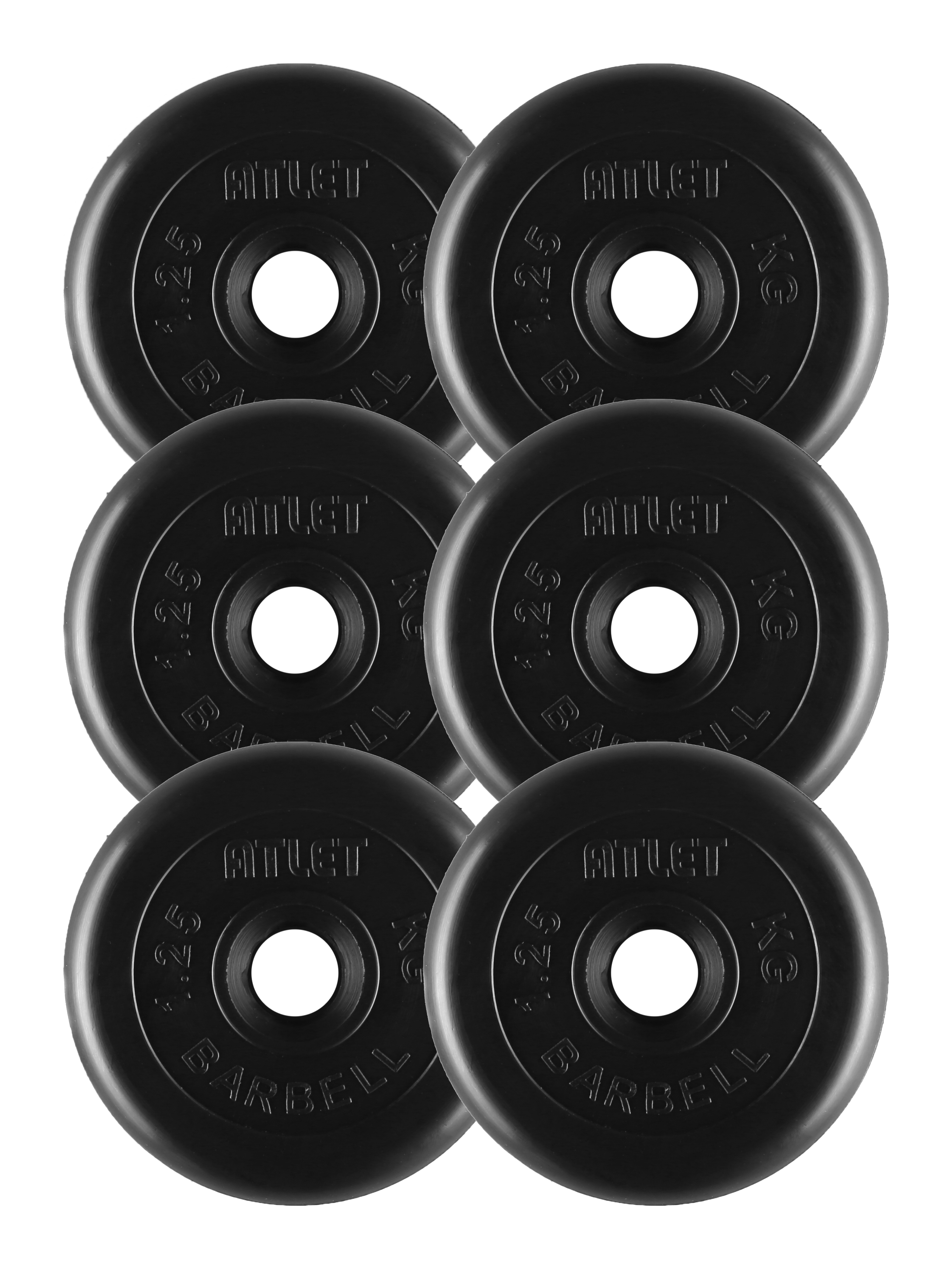 

Диск для штанги MB Barbell Atlet 6 шт. 1,25 кг, 31 мм черный, Atlet 6 шт.