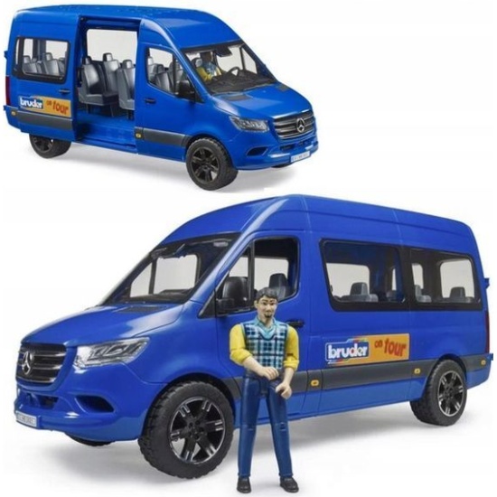 

Фургон Bruder Mercedes-Benz Sprinter transfer taxi с фигуркой 02-681, Фургон Mercedes-Benz Sprinter transfer taxi с фигуркой 02-681