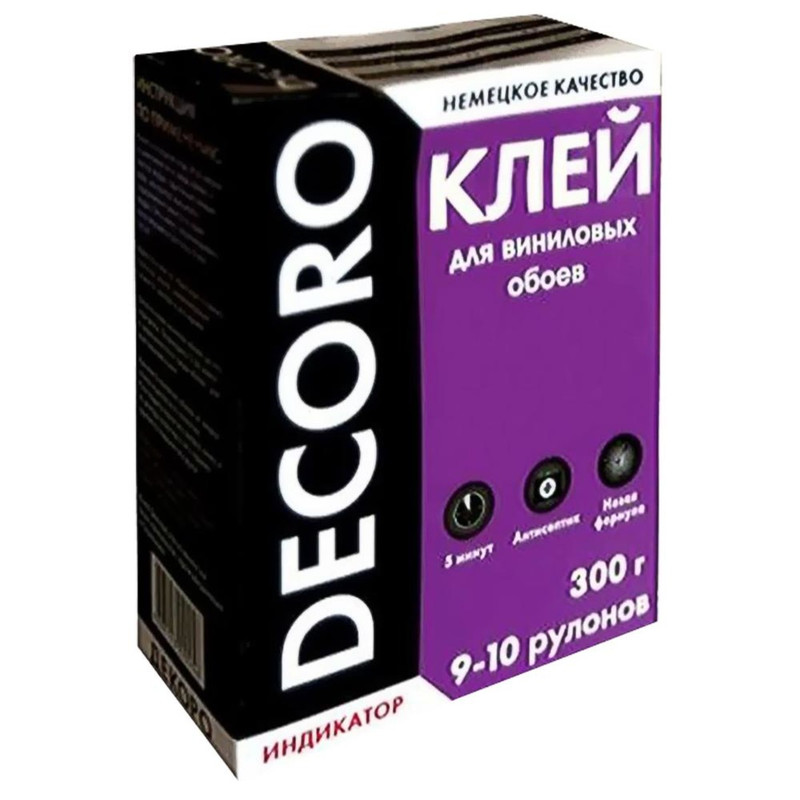 фото Клей для обоев decoro винил 300 г