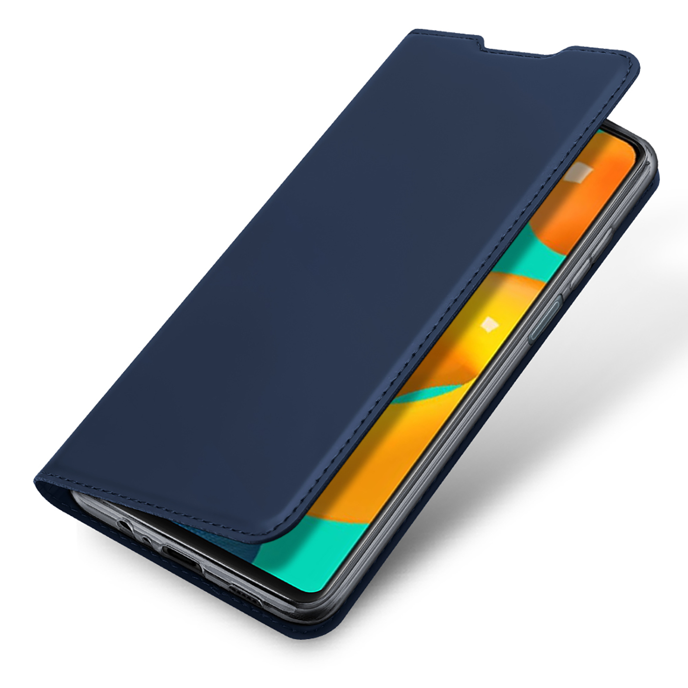 фото Чехол книжка для samsung galaxy m32 4g, dux ducis skin series синий