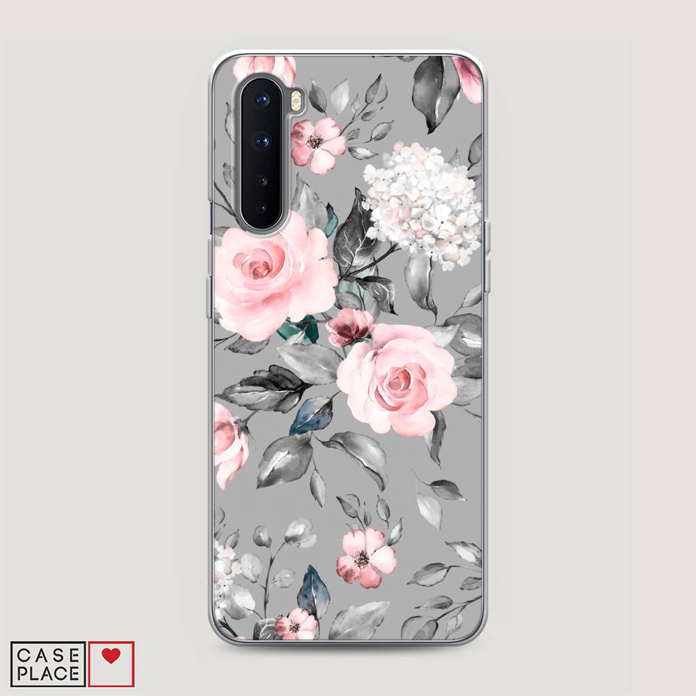 

Чехол Awog "Розы на сером" для OnePlus Nord, 151350-8