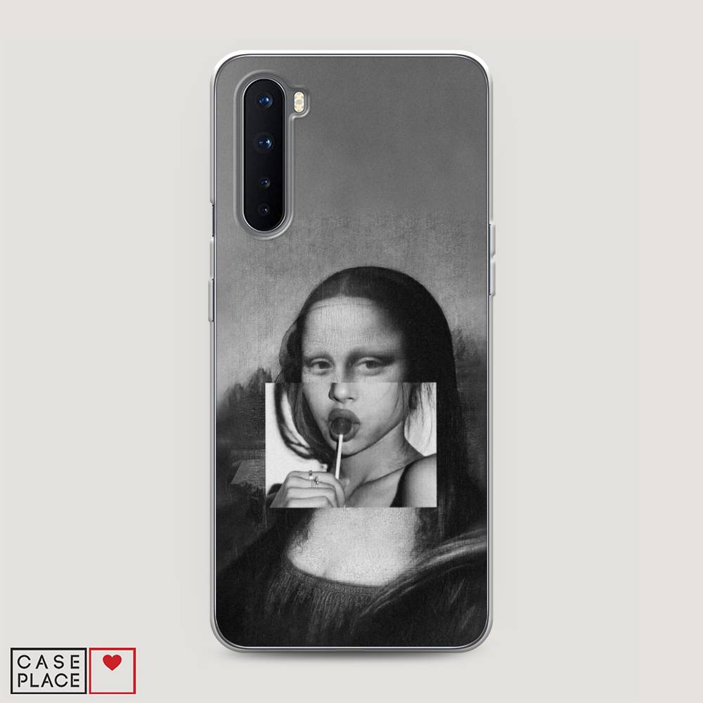 

Чехол Awog на OnePlus Nord / ВанПлас Nord "Mona Lisa sucking lollipop", Серый, 151350-9