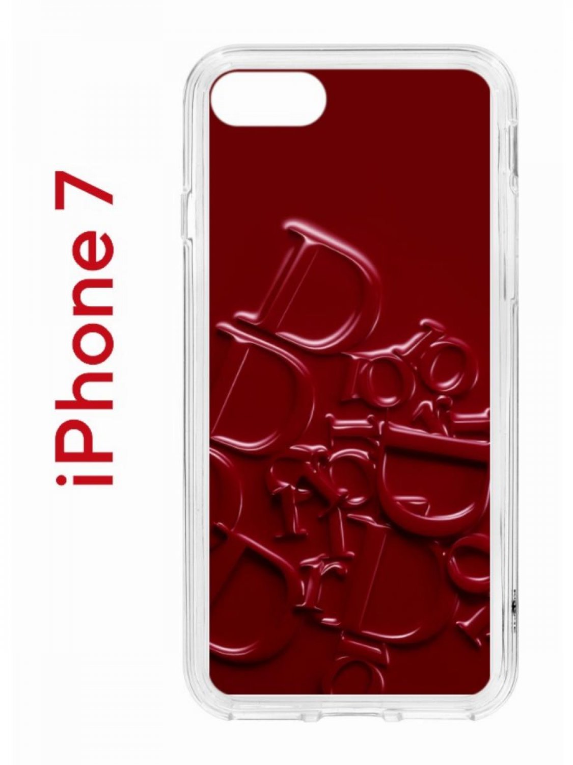 Чехол на iPhone 7,8,SE 2020 2022 Kruche Print Dior, бампер с защитой камеры