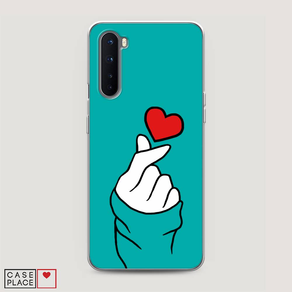 

Чехол Awog на OnePlus Nord / ВанПлас Nord "Маленькое сердечко", Голубой;белый;красный, 151350-7
