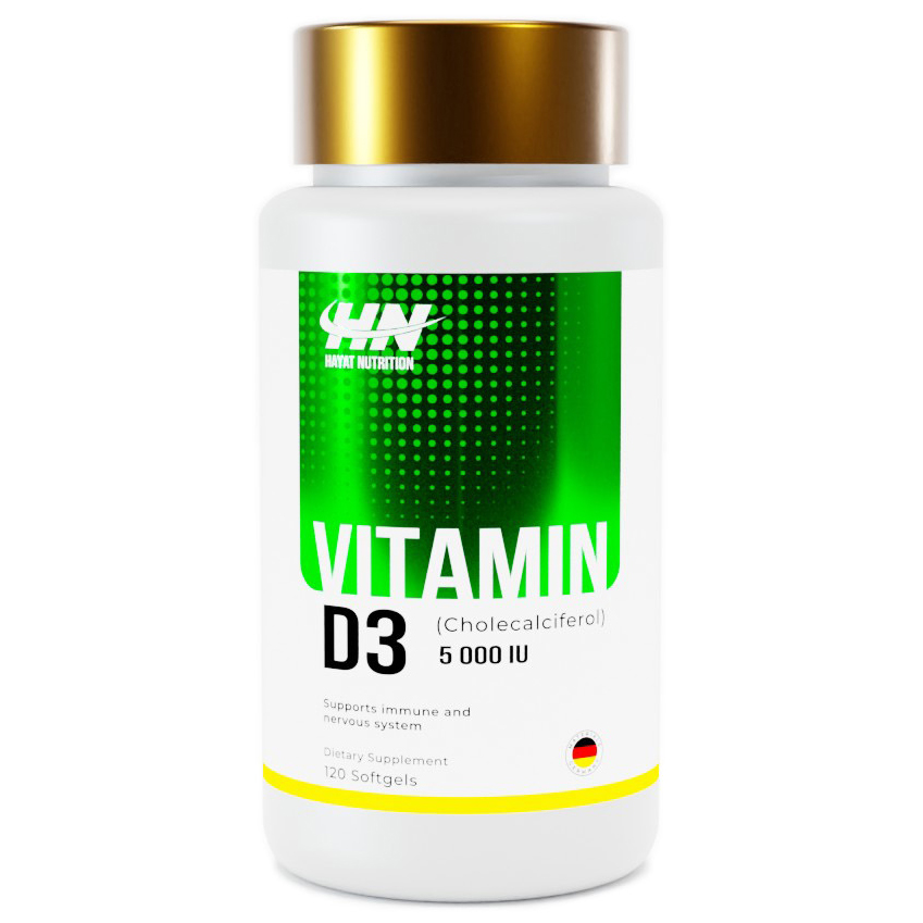 Витамин D3 Hayat Nutrition Vitamin D3 5000 ME 120 капсул