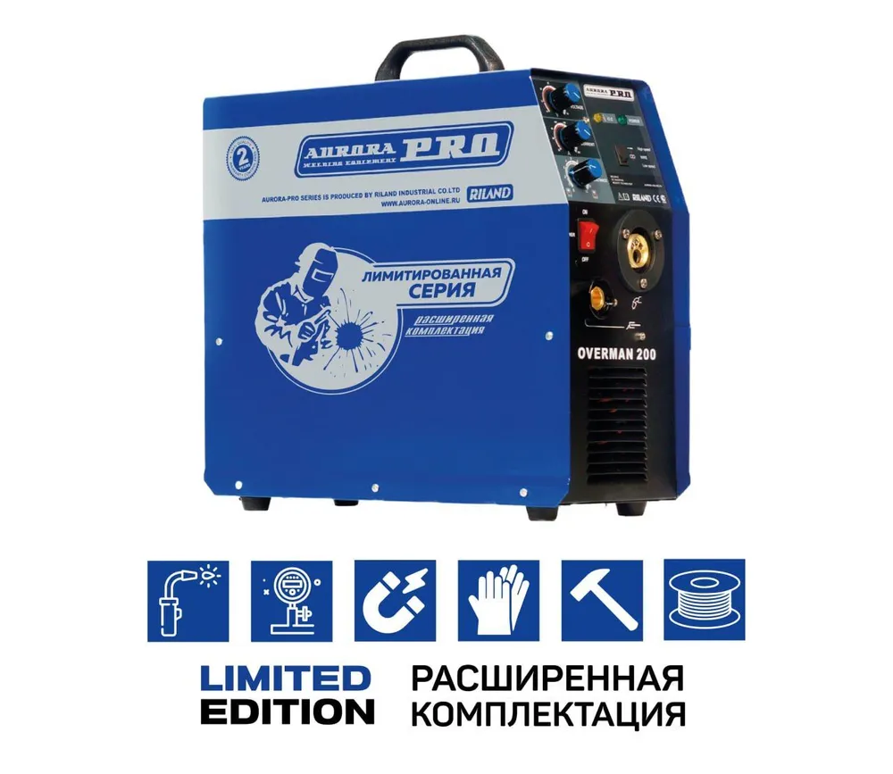 фото Инверторный сварочный полуавтомат aurorapro overman 200 (mosfet) limited edition