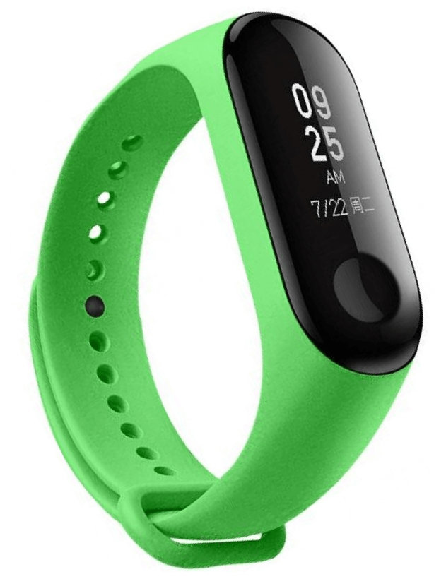 

Ремешок силиконовый для Xiaomi Mi Band 5 темно-салатовый, j-48