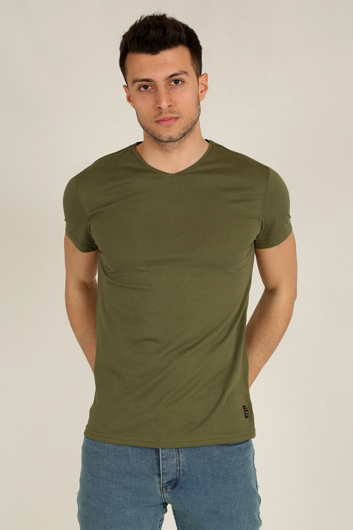 

Футболка мужская Terapi Giyim 24917 хаки XL (товары доставляются из-за рубежа), 24917