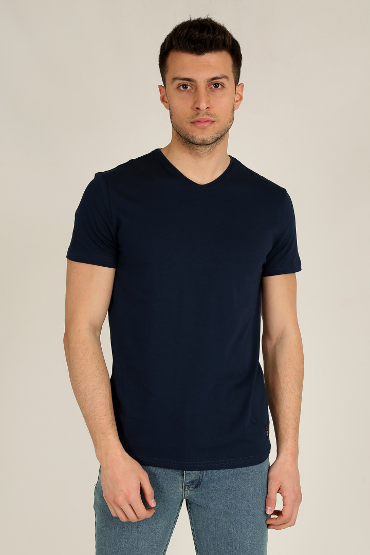 

Футболка мужская Terapi Giyim 24916 синяя 2XL (товары доставляются из-за рубежа), Синий, 24916