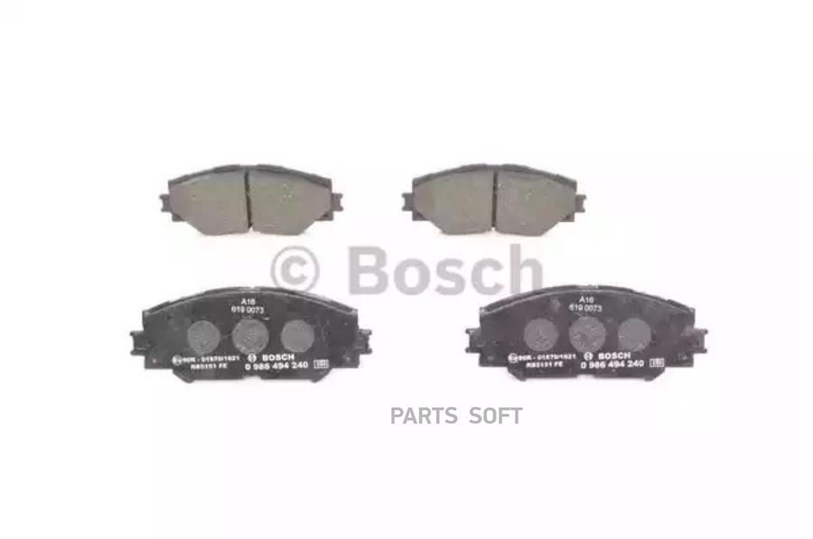 

Тормозные колодки Bosch передние дисковые 986494240