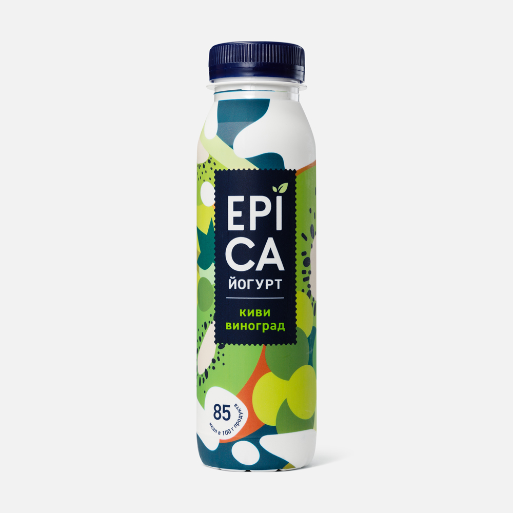 Питьевой йогурт Epica киви-виноград 2,5% БЗМЖ 260 г