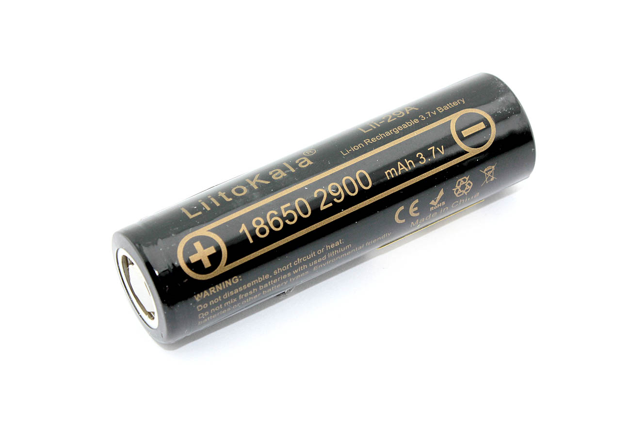 Аккумулятор типа 18650 Li-Ion LiitoKala Lii-29A 2900mAh, 3.7V аккумулятор liitokala lii 35a типа 18650 li ion 3500mah 3 7v