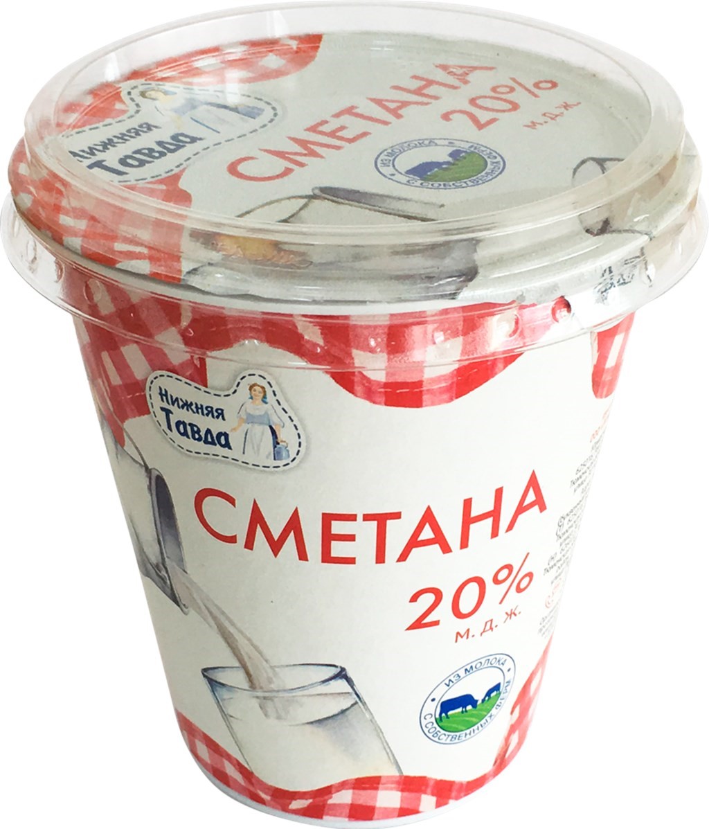 фото Сметана нижняя тавда 20% бзмж 300 г