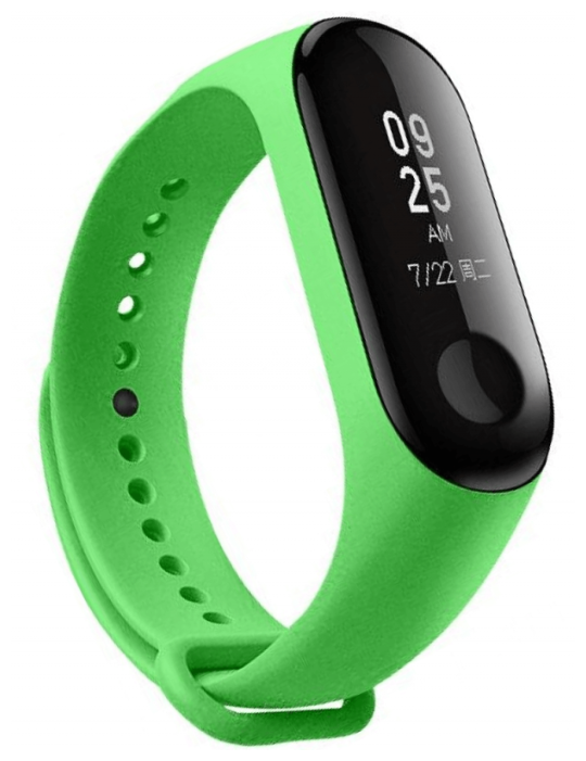 

Ремешок силиконовый для Xiaomi Mi Band 5 зеленый, j-72
