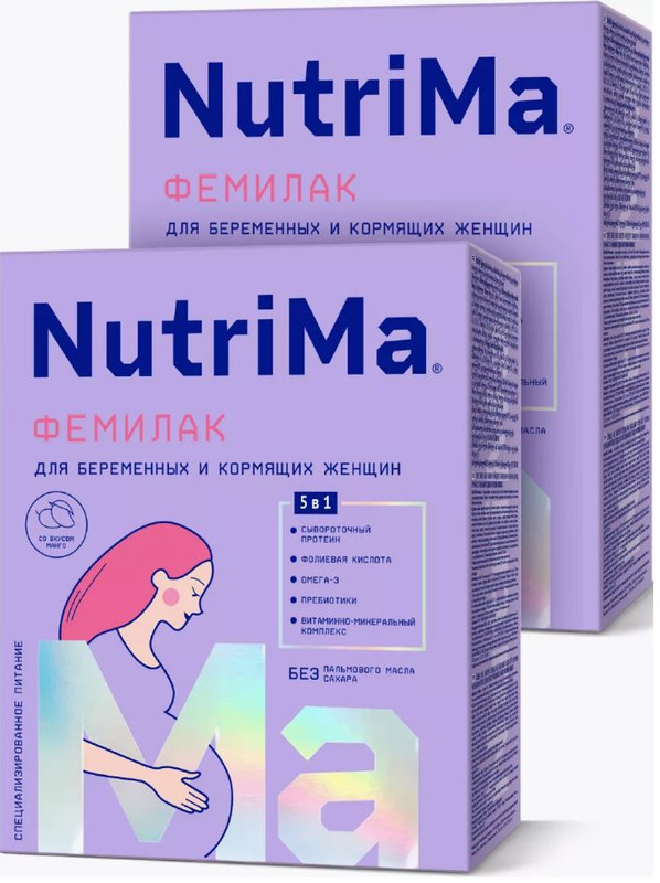 

Молочный напиток для кормящих мам Nutrima Лактамил, Нутрима без сахара, 350 г. (2 штуки)