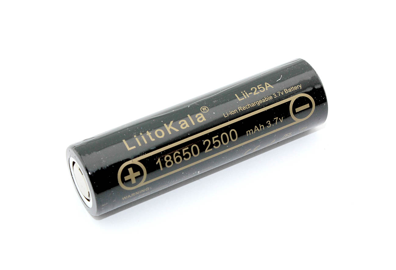 Аккумулятор типа 18650 Li-Ion LiitoKala Lii-25A 2500mAh, 3.7V аккумулятор liitokala lii 35a типа 18650 li ion 3500mah 3 7v