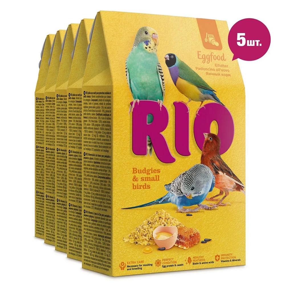 Яичный корм RIO для волнистых попугаев 250 г, 5 шт