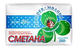 

Сметана Сухарев-молоко 20% 250 г