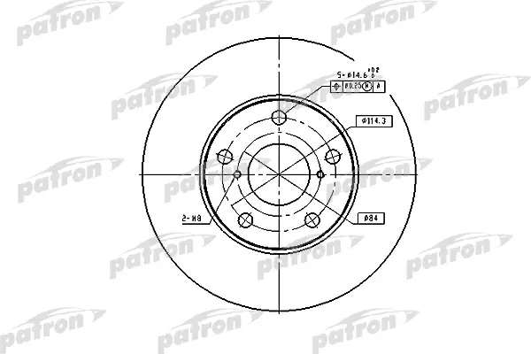 

Диск тормозной передн TOYOTA: RAV 4 II 00- PATRON PBD4161