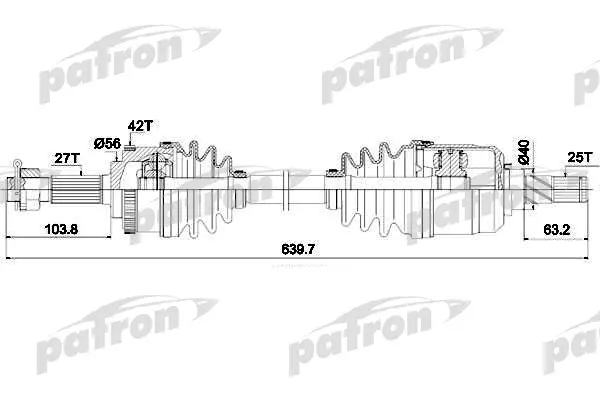 

Приводной вал PATRON PDS1620