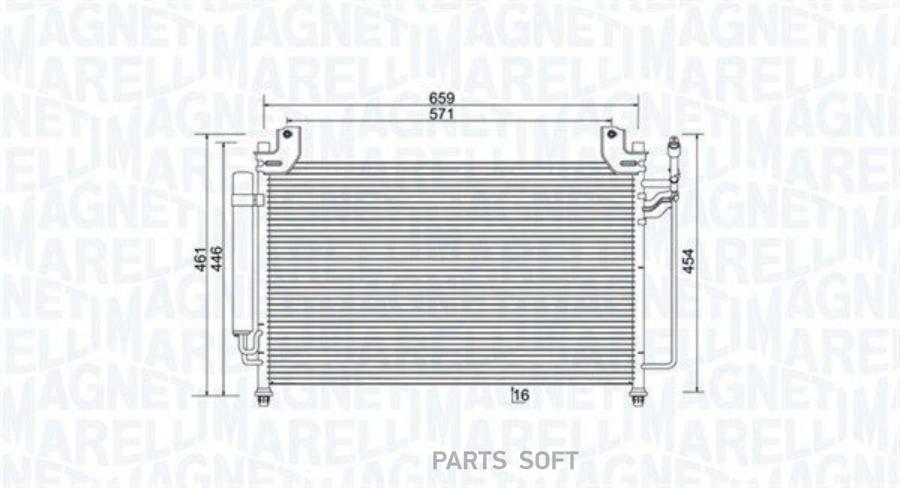 

MAGNETI MARELLI 350203990000 Радиатор кондиционера 1шт